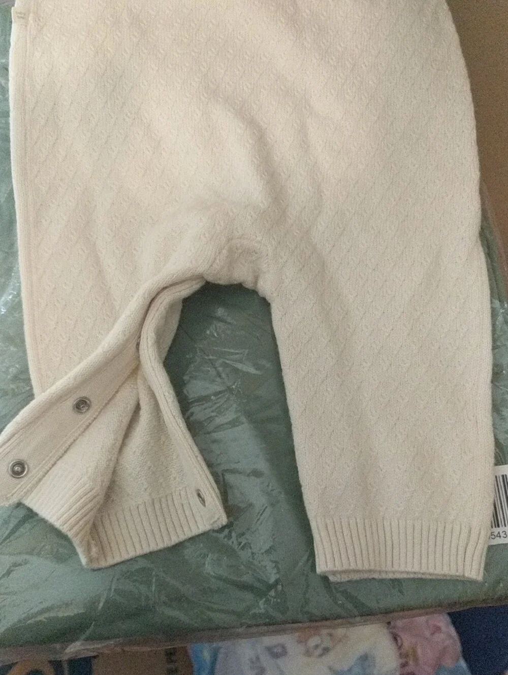 GAP Baby Knit Romper - Cream Sleeveless Sweater Style